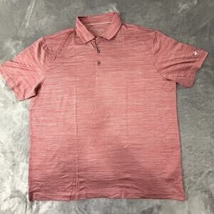 Michel Rouen Performance Polo Red Heather 2XL Wicking Sun Smart 4 Way Stretch